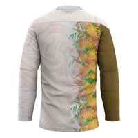 Hawaii Tropical Plant Lenalena Hockey Jersey Vibrant Polynesian Pattern LT01 - Polynesian Pride
