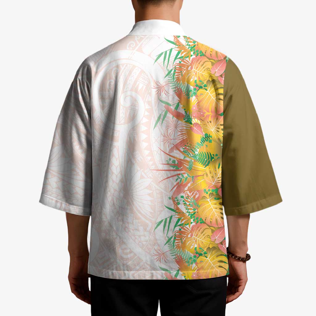 Hawaii Tropical Plant Lenalena Kimono Vibrant Polynesian Pattern LT01 - Polynesian Pride