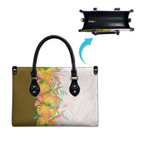Hawaii Tropical Plant Lenalena Leather Bag Vibrant Polynesian Pattern LT01 - Polynesian Pride
