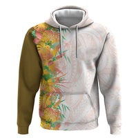 Hawaii Tropical Plant Lenalena Zip Hoodie Vibrant Polynesian Pattern LT01 Pullover Hoodie Yellow - Polynesian Pride
