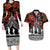 New Zealand ANZAC Day Couples Matching Long Sleeve Bodycon Dress and Hawaiian Shirt Poppy With Polynesian Pattern LT01 Black - Polynesian Pride