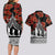 New Zealand ANZAC Day Couples Matching Long Sleeve Bodycon Dress and Hawaiian Shirt Poppy With Polynesian Pattern LT01 - Polynesian Pride