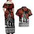 New Zealand ANZAC Day Couples Matching Off Shoulder Maxi Dress and Hawaiian Shirt Poppy With Polynesian Pattern LT01 - Polynesian Pride