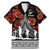 New Zealand ANZAC Day Family Matching Mermaid Dress and Hawaiian Shirt Poppy With Polynesian Pattern LT01 Dad's Shirt - Short Sleeve Black - Polynesian Pride