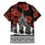 New Zealand ANZAC Day Family Matching Off Shoulder Long Sleeve Dress and Hawaiian Shirt Poppy With Polynesian Pattern LT01 - Polynesian Pride