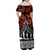 New Zealand ANZAC Day Family Matching Off Shoulder Maxi Dress and Hawaiian Shirt Poppy With Polynesian Pattern LT01 - Polynesian Pride