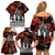 New Zealand ANZAC Day Family Matching Off Shoulder Short Dress and Hawaiian Shirt Poppy With Polynesian Pattern LT01 - Polynesian Pride