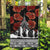 New Zealand ANZAC Day Garden Flag Poppy With Polynesian Pattern LT01 Garden Flag Black - Polynesian Pride