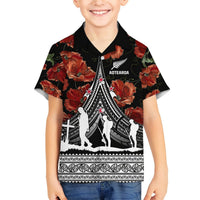 New Zealand ANZAC Day Hawaiian Shirt Poppy With Polynesian Pattern LT01 - Polynesian Pride