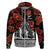 New Zealand ANZAC Day Hoodie Poppy With Polynesian Pattern LT01 Zip Hoodie Black - Polynesian Pride