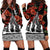 New Zealand ANZAC Day Hoodie Dress Poppy With Polynesian Pattern LT01 - Polynesian Pride