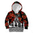 New Zealand ANZAC Day Kid Hoodie Poppy With Polynesian Pattern LT01 Hoodie Black - Polynesian Pride