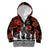 New Zealand ANZAC Day Kid Hoodie Poppy With Polynesian Pattern LT01 Zip Hoodie Black - Polynesian Pride