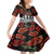 New Zealand ANZAC Day Kid Short Sleeve Dress Poppy With Polynesian Pattern LT01 KID Black - Polynesian Pride