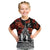 New Zealand ANZAC Day Kid T Shirt Poppy With Polynesian Pattern LT01 Black - Polynesian Pride