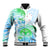 Kia Ora Maori New Zealand Pastel Baseball Jacket Sun Ta Moko Aqua Green Version LT01 Unisex Aqua - Polynesian Pride