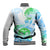 Kia Ora Maori New Zealand Pastel Baseball Jacket Sun Ta Moko Aqua Green Version LT01 - Polynesian Pride