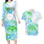 Kia Ora Maori New Zealand Pastel Couples Matching Long Sleeve Bodycon Dress and Hawaiian Shirt Sun Ta Moko Aqua Green Version LT01 Aqua - Polynesian Pride