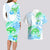 Kia Ora Maori New Zealand Pastel Couples Matching Long Sleeve Bodycon Dress and Hawaiian Shirt Sun Ta Moko Aqua Green Version LT01 - Polynesian Pride