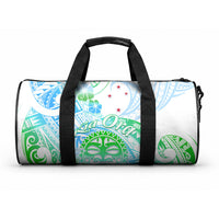 Kia Ora Maori New Zealand Pastel Duffle Bag Sun Ta Moko Aqua Green Version LT01 One size Aqua - Polynesian Pride