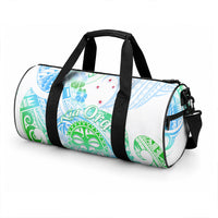 Kia Ora Maori New Zealand Pastel Duffle Bag Sun Ta Moko Aqua Green Version LT01 - Polynesian Pride