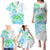 Kia Ora Maori New Zealand Pastel Family Matching Puletasi Dress and Hawaiian Shirt Sun Ta Moko Aqua Green Version LT01 - Polynesian Pride