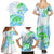 Kia Ora Maori New Zealand Pastel Family Matching Summer Maxi Dress and Hawaiian Shirt Sun Ta Moko Aqua Green Version LT01 - Polynesian Pride