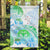 Kia Ora Maori New Zealand Pastel Garden Flag Sun Ta Moko Aqua Green Version LT01 Garden Flag Aqua - Polynesian Pride