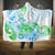 Kia Ora Maori New Zealand Pastel Hooded Blanket Sun Ta Moko Aqua Green Version LT01 One Size Aqua - Polynesian Pride