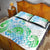 Kia Ora Maori New Zealand Pastel Quilt Bed Set Sun Ta Moko Aqua Green Version LT01 - Polynesian Pride