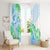 Kia Ora Maori New Zealand Pastel Window Curtain Sun Ta Moko Aqua Green Version LT01 - Polynesian Pride