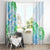 Kia Ora Maori New Zealand Pastel Window Curtain Sun Ta Moko Aqua Green Version LT01 - Polynesian Pride