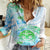 Kia Ora Maori New Zealand Pastel Women Casual Shirt Sun Ta Moko Aqua Green Version LT01 Female Aqua - Polynesian Pride