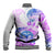 Kia Ora Maori New Zealand Pastel Baseball Jacket Sun Ta Moko Lilac Version LT01 - Polynesian Pride