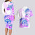 Kia Ora Maori New Zealand Pastel Couples Matching Long Sleeve Bodycon Dress and Hawaiian Shirt Sun Ta Moko Lilac Version LT01 - Polynesian Pride