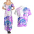 Kia Ora Maori New Zealand Pastel Couples Matching Summer Maxi Dress and Hawaiian Shirt Sun Ta Moko Lilac Version LT01 - Polynesian Pride