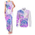 Kia Ora Maori New Zealand Pastel Couples Matching Tank Maxi Dress and Long Sleeve Button Shirt Sun Ta Moko Lilac Version LT01 Purple - Polynesian Pride