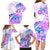 Kia Ora Maori New Zealand Pastel Family Matching Long Sleeve Bodycon Dress and Hawaiian Shirt Sun Ta Moko Lilac Version LT01 - Polynesian Pride