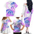 Kia Ora Maori New Zealand Pastel Family Matching Off Shoulder Long Sleeve Dress and Hawaiian Shirt Sun Ta Moko Lilac Version LT01 - Polynesian Pride