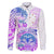 Kia Ora Maori New Zealand Pastel Family Matching Off Shoulder Maxi Dress and Hawaiian Shirt Sun Ta Moko Lilac Version LT01 Dad's Shirt - Long Sleeve Purple - Polynesian Pride