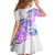 Kia Ora Maori New Zealand Pastel Family Matching Off Shoulder Short Dress and Hawaiian Shirt Sun Ta Moko Lilac Version LT01 - Polynesian Pride