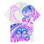 Kia Ora Maori New Zealand Pastel Family Matching Off Shoulder Short Dress and Hawaiian Shirt Sun Ta Moko Lilac Version LT01 - Polynesian Pride