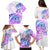 Kia Ora Maori New Zealand Pastel Family Matching Puletasi Dress and Hawaiian Shirt Sun Ta Moko Lilac Version LT01 - Polynesian Pride