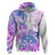 Kia Ora Maori New Zealand Pastel Hoodie Sun Ta Moko Lilac Version LT01 Zip Hoodie Purple - Polynesian Pride