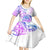 Kia Ora Maori New Zealand Pastel Kid Short Sleeve Dress Sun Ta Moko Lilac Version LT01 - Polynesian Pride