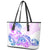 Kia Ora Maori New Zealand Pastel Leather Tote Bag Sun Ta Moko Lilac Version LT01 - Polynesian Pride