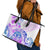 Kia Ora Maori New Zealand Pastel Leather Tote Bag Sun Ta Moko Lilac Version LT01 - Polynesian Pride