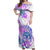 Kia Ora Maori New Zealand Pastel Off Shoulder Maxi Dress Sun Ta Moko Lilac Version LT01 Women Purple - Polynesian Pride