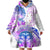 Kia Ora Maori New Zealand Pastel Wearable Blanket Hoodie Sun Ta Moko Lilac Version LT01 - Polynesian Pride