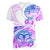 Kia Ora Maori New Zealand Pastel Women V Neck T Shirt Sun Ta Moko Lilac Version LT01 - Polynesian Pride